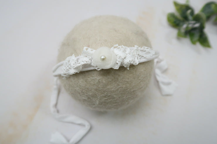 white lace simple headband