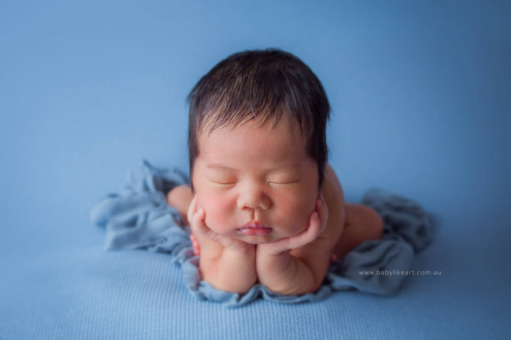 newborn photography props swaddle wrap blue