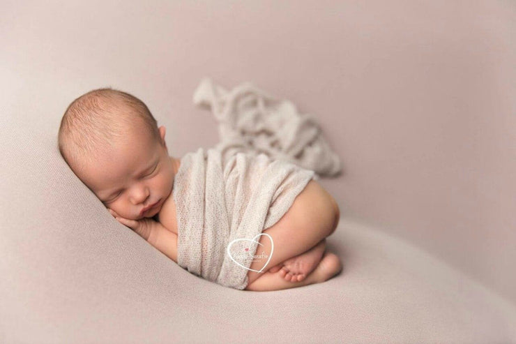 white baby wrap photo prop 