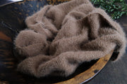 Vegan Angora Fur Newborn Swaddling Wrap