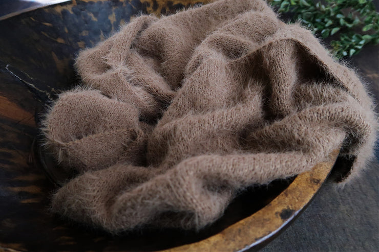 Vegan Angora Fur Newborn Swaddling Wrap