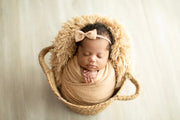 toffee brown stretch baby wrap photography prop