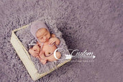 Lilac Frost Newborn Baby Faux Fur Photo Prop