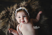 ola Brown/Gray Ombre Newborn Baby Vegan Faux Fur Newborn Photography Prop