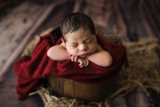 newborn in wooden basket by custom photo props. Ships from Buffalo  New York 