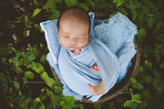 pastel blue faux fur rabbit pelt newborn baby girl photo props