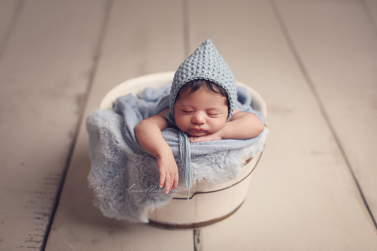 light blue newborn baby faux rabbit skin pelt photo props