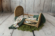 woven headboard newborn baby bed for photography studio made with bamboo