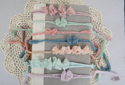 spring pastel color bows set of newborn baby  headbands for new moms or newborn photographers