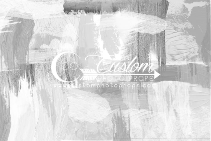 gray, cool white and cream tonal abstract backdrop for family photos