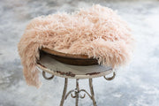 light peach, super soft, faux fur photography props for girls