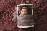 purple flutter drape newborn photography prop 