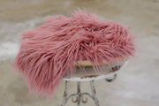 Rosebud Pink Vegan Sheepskin Faux Fur Photo Prop Fabric