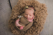 Newborn on Faux Fur Photo Prop