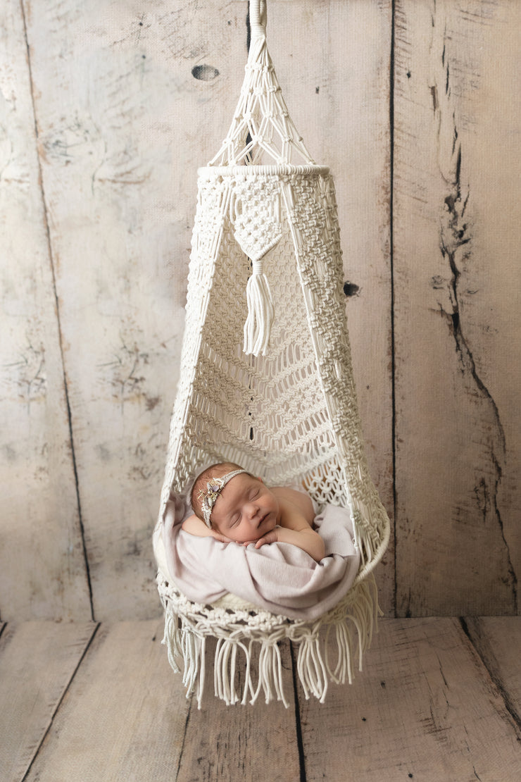 moroccan newborn baby hanging hammock photography prop with baby girl